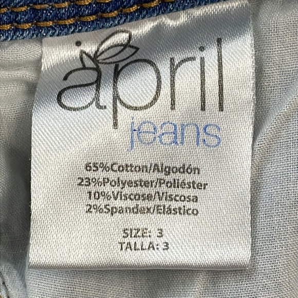 April Jeans Juniors Distressed Skinny Mid Rise Sz 3 - Picture 8 of 11